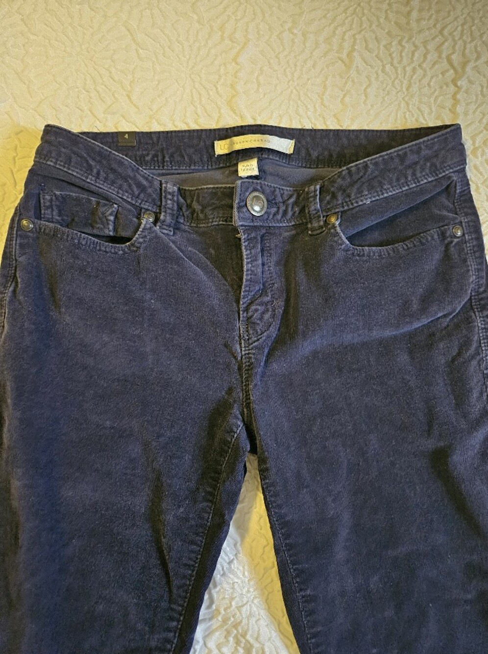LC Lauren Conrad Navy Skinny Corduroy Pants
